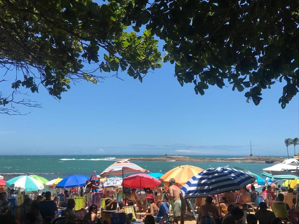 Apartamento Pe Na Areia E Aguas Tranquilas No Centro De 구아라파리 외부 사진